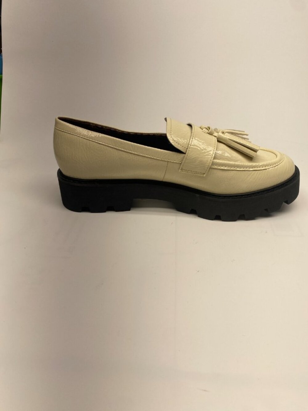 Franco Sarto Womens Linzer Ivory Tassle Loafer Sz 9 View 5